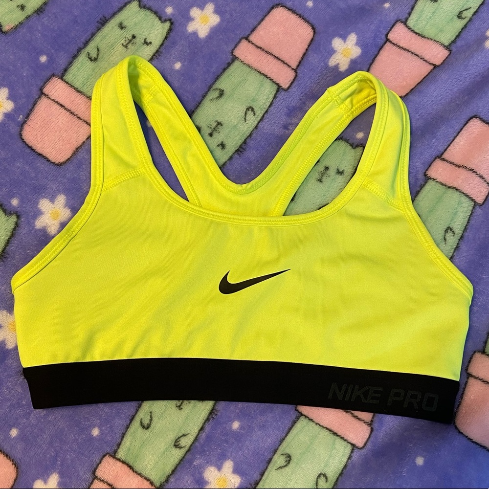 Lime Green Nike Sports Bra